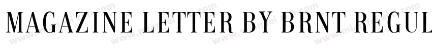 Magazine Letter By Brnt Regular字体转换